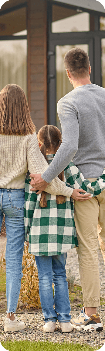 Family standing together